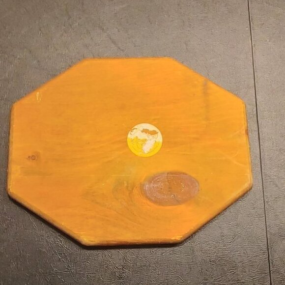 Vintage Teakwood Charcuterie Cheese Board with Glass Cloche - Picture 5 of 7